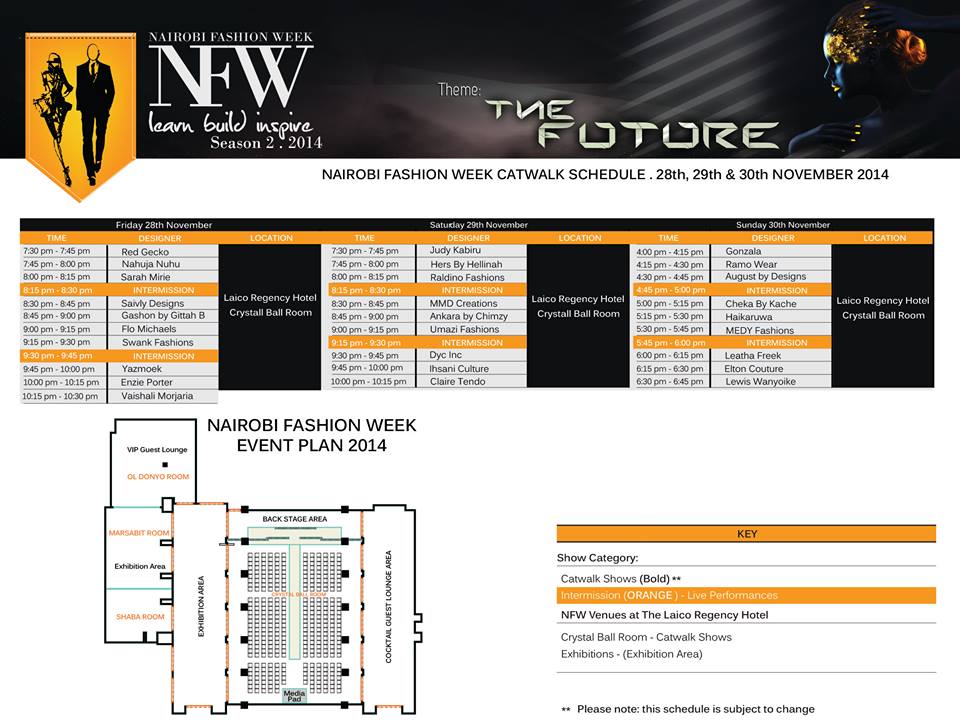 nairobi fashion week 2014 designer schedule fashionghana com