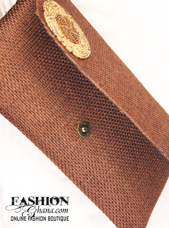 Kenyan Jute Clutch Bags With Circular Beaded Design