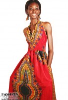 Dashiki / Angelina Print Sleeveless Maxi Dress