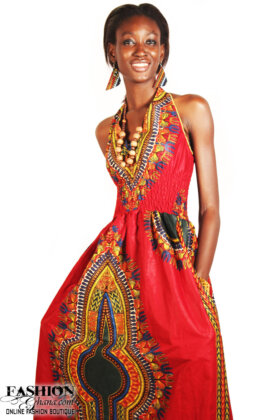 Dashiki / Angelina Print Sleeveless Maxi Dress