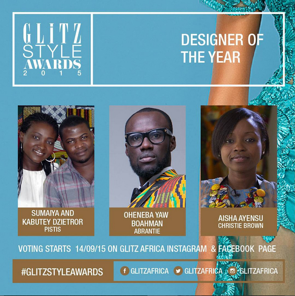 fashionghana glitz style awards 2015 designer of the year