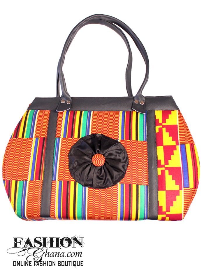 African Print Tote Bag With Flower Design | 0 100% African Fashion