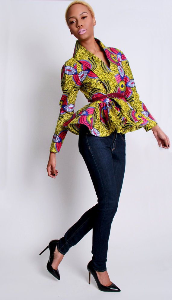 Peplum tops are amazing, they work with what ever follows below creating an overall styled piece look. Usually best if the bottoms are plain colors.