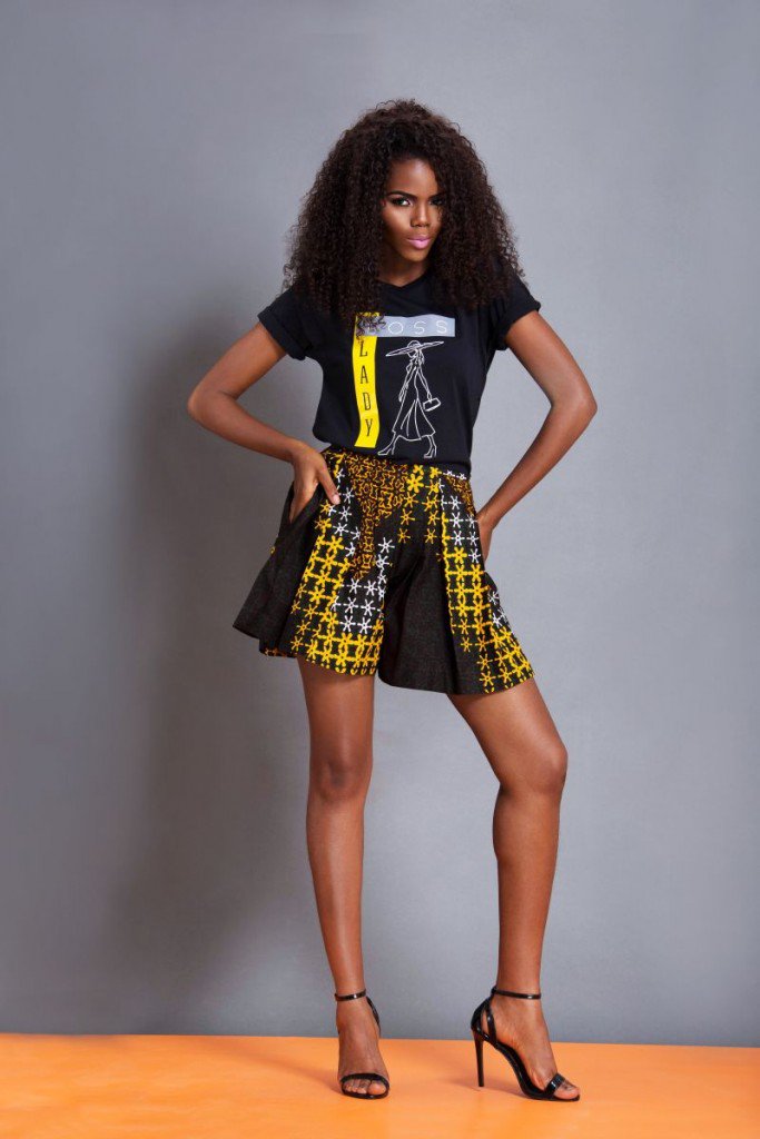 More for the funky girl. Ankara print skirt or baggy shorts, alongside with your teen tops, always a fabulous effect.