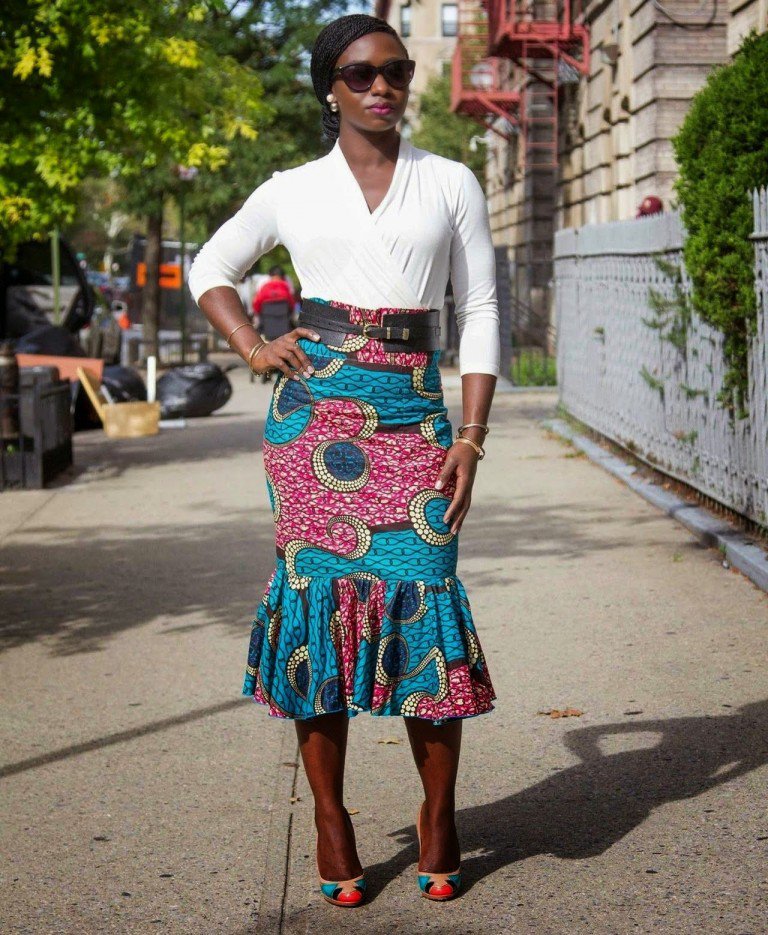 pencil skirt print african fashion (3)