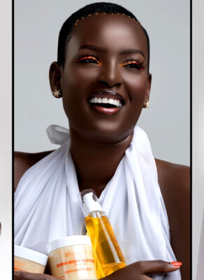 #HOTSHOTS: Uganda’s Dark Skinned Beauty Bettinah Tianah Unleashes Jaw Dropping Images For Her New Brand BEAUTY UGANDA
