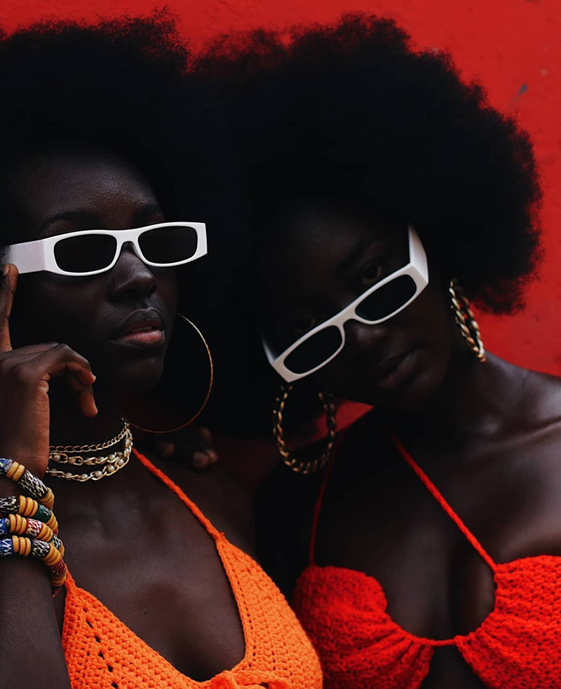 Black Women Dark Skinned Afro