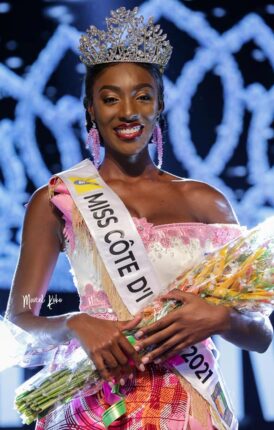 PICS: Former Runway Model Olivia Yacé Wins Miss Cote d'Ivoire 2021 In