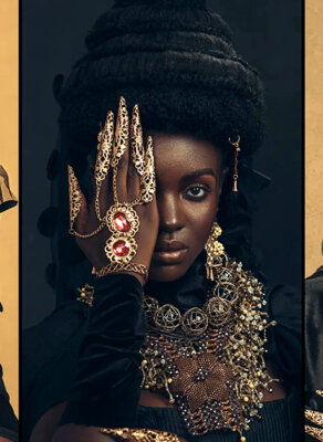 #HOTSHOTS: Ghanaian Stylist Da Therapizt & Model Kezia Bring Medieval Africa To 2022 In Stunning Viral Editorial