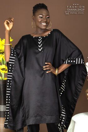 Round Neck Mini Length Kaftan With Trousers