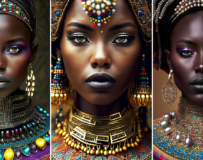 Outstanding African Queens & Royalty Is Served In New A.I. Digital Artwork By ‘Mind Of Amosa’