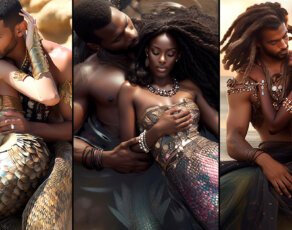 See 20 Astonishing Images Of Afro Mermaids That Found Love On The Shore; AI Artist Tiffany
