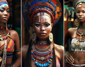 Impressive A.I. Digital Creator Dada Koïta Brings West African Tribal Face Paint To Life
