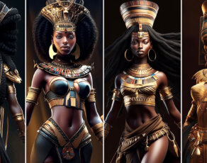 A.I. Artist Tiffanny Creates An Outstanding League Of Nubian Queens Titled ‘The Power of Ancient Egypt’