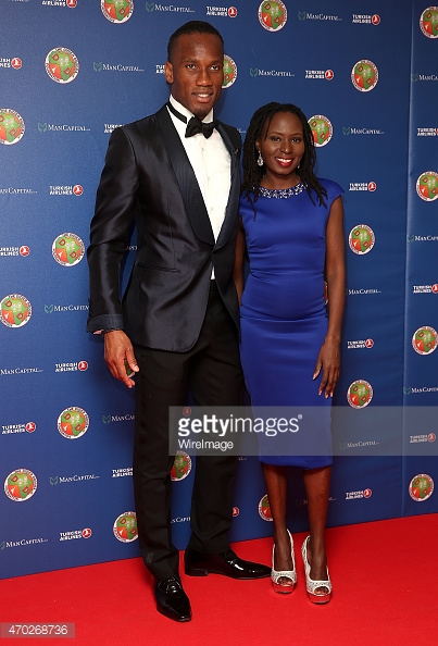 Didier Drogba and wife Lalla Diakite