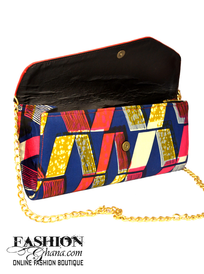 Amber Collections Large Clutch Bag With Gold Chain | www.bagssaleusa.com 100% African Fashion