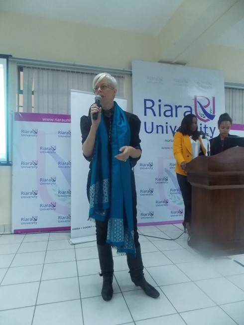 Ann McCreath facilitating the opening sessions of the ‪Business Of Fashion‬ workshops Riara University
